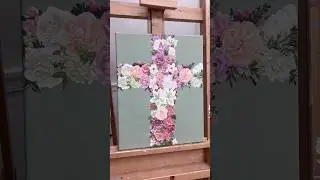 Painting a Funeral Canvas | CAMILLA CREATIONS #camillacreations #acrylicart #funeralflowers #artist
