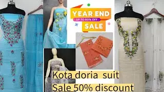 Kota doria cotton suit/ year ending sale / up to 50% off