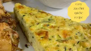 ASMR cooking no music, easy zucchini quiche recipe