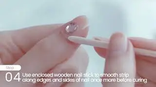 How to apply Semi Cured Gel Nail Strips with Nail Gems