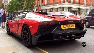 Stunning Lamborghini Aventador LP720-4 50 Anniversario (& Nissan GT-R) in London!