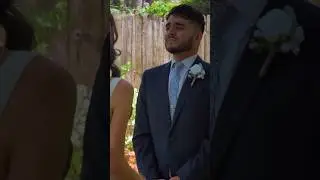 Emotional groom breaks into tears after seeing his beautiful bride | First Look #wedding #firstlook