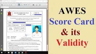AWES Score Card and its validity (Lifetime)