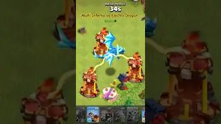 Max Electro Dragon vs Max Multi Inferno Tower in coc #gaming #coc #funny #clashofclans