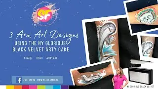 3 Arm Art Designs Using Black Velvet Arty Cake