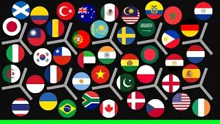 50 Countries Marble Race in Algodoo - ROUND 12