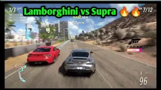 LAMBORGHINI v/s SUPRA🔥- Forza Horizon 5's amazing online race 💕