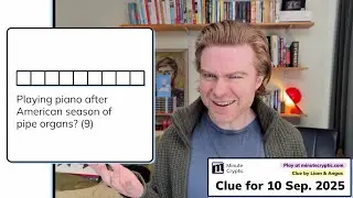 Minute Cryptic Clue 442: Playing piano after American season of pipe organs? (9)