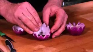 Red Onion Mums Garnish