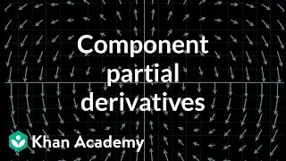 Partial derivatives of vector fields, component by component