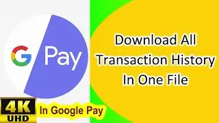 How To Download All Transaction History Of Google Pay