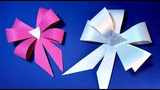 How to make 🎀 easy PAPER BOW. Bow with paper. Ideas for gift wrapping