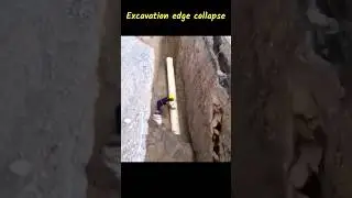 Excavation edge collapse #hse #excavation #safety #accidentnews #viral
