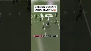 Ohio State QB Will Howard doesn&rsquo;t get down in time and Oregon wins 🚨 #shorts