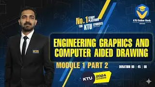 KTU B.Tech  Engineering Graphics S1 | LINES  Module 1 Part 2 | 2024  Scheme | KTU Online Study App