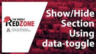REDZone - Show/Hide Section Using data-toggle