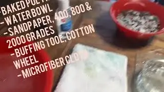 Howlite buffing session