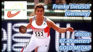 Franka Dietzsch  (Germany) discus 67.49 meters 1998 European championships Budapest.