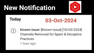 known issue: [Known Issue] [10/03/2024] Channels Removed for Spam & Deceptive Practices