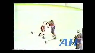 NHL Mar. 26, 1981 Mike Foligno,DET v Alan Hangsleben,WSH (HL) Detroit Red Wings Washington Capitals