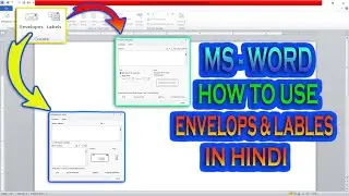 MS - WORD MAILINGS TAB HOW TO USE ENVELOPES & LABELS FULL EXPLAIN IN HINDI