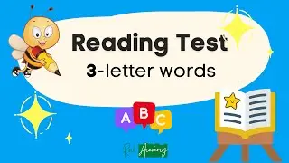 Children's Reading Test. 3-Letter Words. Easy. Early Learning English