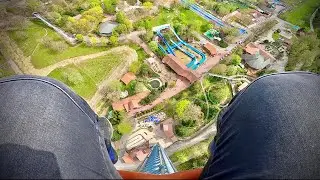 Voltrum | Onride (POV) | 109 Meter Funtime Gyro-Drop Tower | Bayern Park
