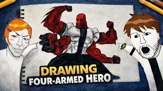 drawing four arms with colours #ben10