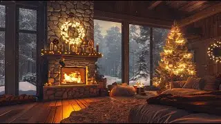 Christmas Piano Music for Relaxing 🎄 Soft Holiday Ambience with Fireplace Sounds