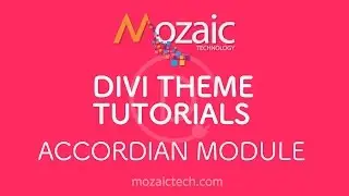 Divi Visual Builder - The Accordian Module for the Divi WordPress Theme