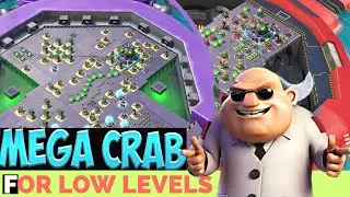 Mega Crab for LOW LEVELS 👌🏼 attack strategy // best unboosted troops // stage 10-20 // BOOM BEACH