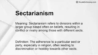 Sectarianism Meaning