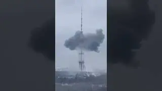 Russian missile attack  the #Kyiv TV Tower and destroyed communication system of Ukraine