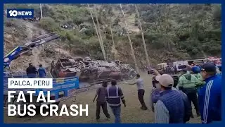 18 Killed & 48 Injured in Bus Crash in Andes Mountains of Peru | 10 News