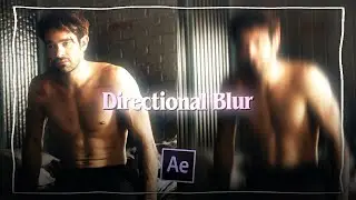 directional blur ; after effects tutorial