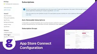 AppStore Connect Configuration - In-App Subscriptions with Glassfy