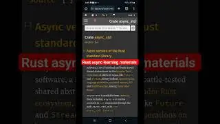 Async Rust learning materials