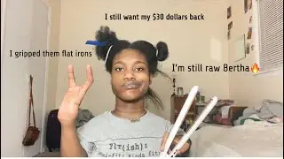 FLAT IRONING MY HAIR WITH 5 FINGERS|Kamiko