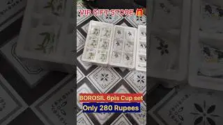 Brand New Design BOROSIL Cup Set (6pis)🎁#youtube #cup#borosil#gift#like#shot #shots #subscribe#view