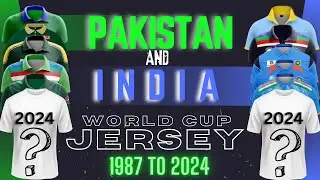 Evolution of World Cup Jersey of Pakistan and India Cricket Team |1987 to 2024|T20 And ODI World Cup