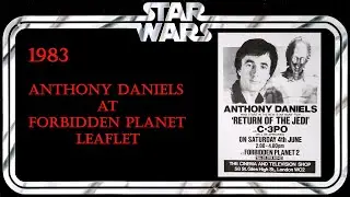 1983 A5 Leaflet - Anthony Daniels appearing at Forbidden Planet 2 shop.