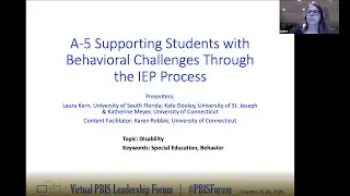 [Session A5] PBIS Forum 2021: Supporting Students with Behavioral Challenges...
