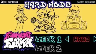 FNF [Full Week] Week 1 Hard Mode Daddy Dearest, Perfect Combo, For listening to music