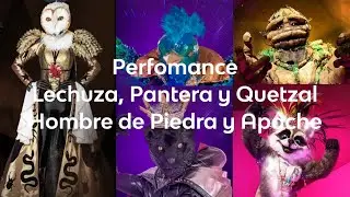Perfomance Lechuza, Pantera Quetzal y Hombre de Piedra y Apache Vente pa' ca