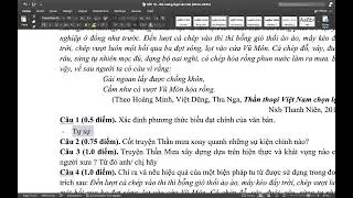 LỚP 10   ÔN TẬP GIỮA HKI Thần thoại