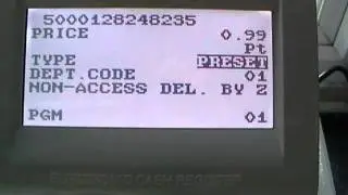 Sharp XE-A307 how to program a new barcode
