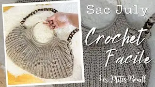Tuto Sac July &Eacute;l&eacute;gant avec Anses M&eacute;tal au Crochet 🐚✨ Facile D&eacute;butant avec 1 pelote Magic Bag