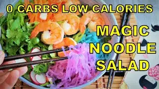 0 Carbs LOW Calories Magic Noodle Salad (Color Changing Noodles, All Natural)