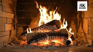 Cozy Real Fireplace 🔥 4 Hours《4K UHD》| Relaxing Fire Ambience | No Music | #fire #fireplace