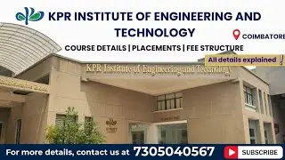 KPR Institute of Engineering and Technology 👩&zwj;🎓🎓 #coimbatore #topengineering #courses